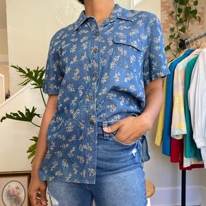 Sag Harbor Sport Denim Shirt | Size Medium